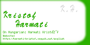 kristof harmati business card